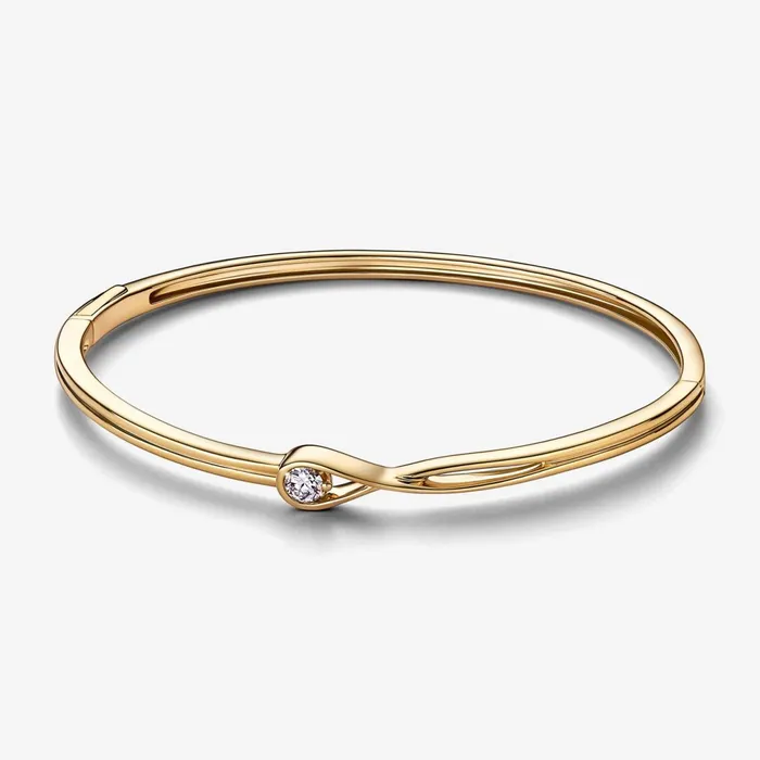 Bangles Women Pandora Online Infinite 14k Gold Labgrown Diamond Bangle Gold