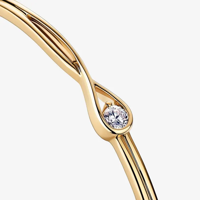 Bangles Women Pandora Online Infinite 14k Gold Labgrown Diamond Bangle Gold