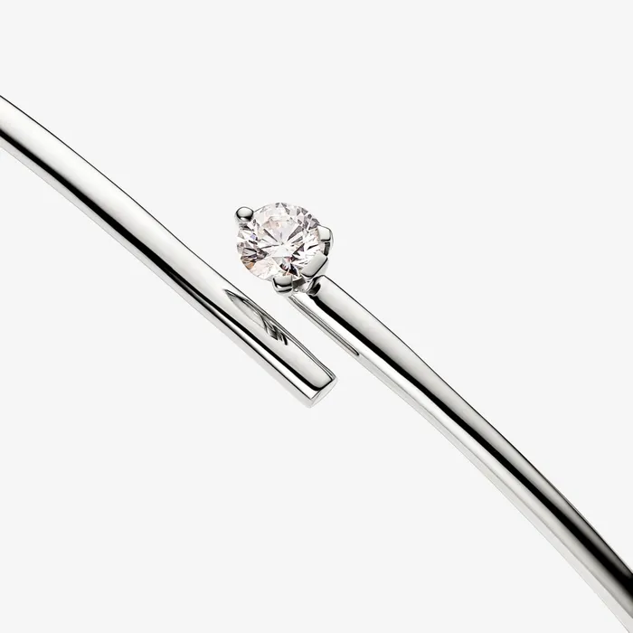 Bangles Women Pandora Online Nova 14k White Gold Labgrown Diamond Open Bangle White Gold