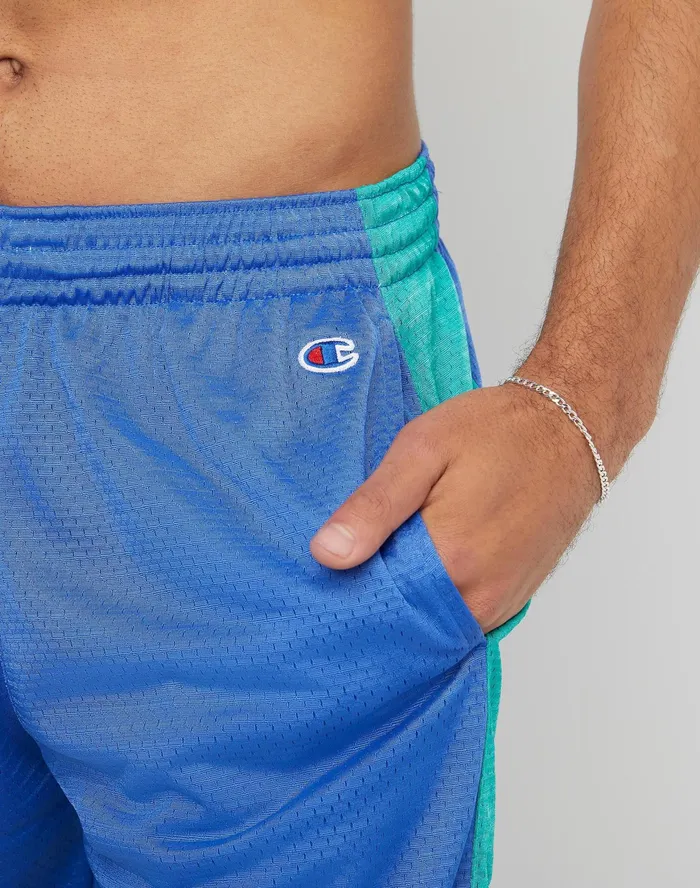 Basketball Shorts Mesh Script Logo 10034 Bright Royal green Reef Men Champion Shorts