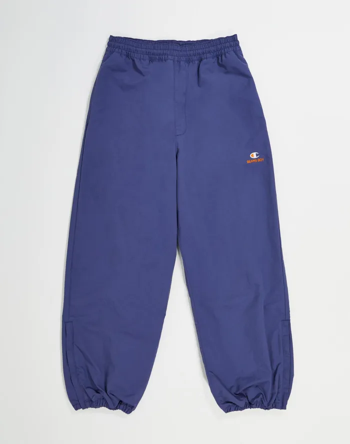 Beams Boy Nylon Pants C Logo Navy Women Champion Pants