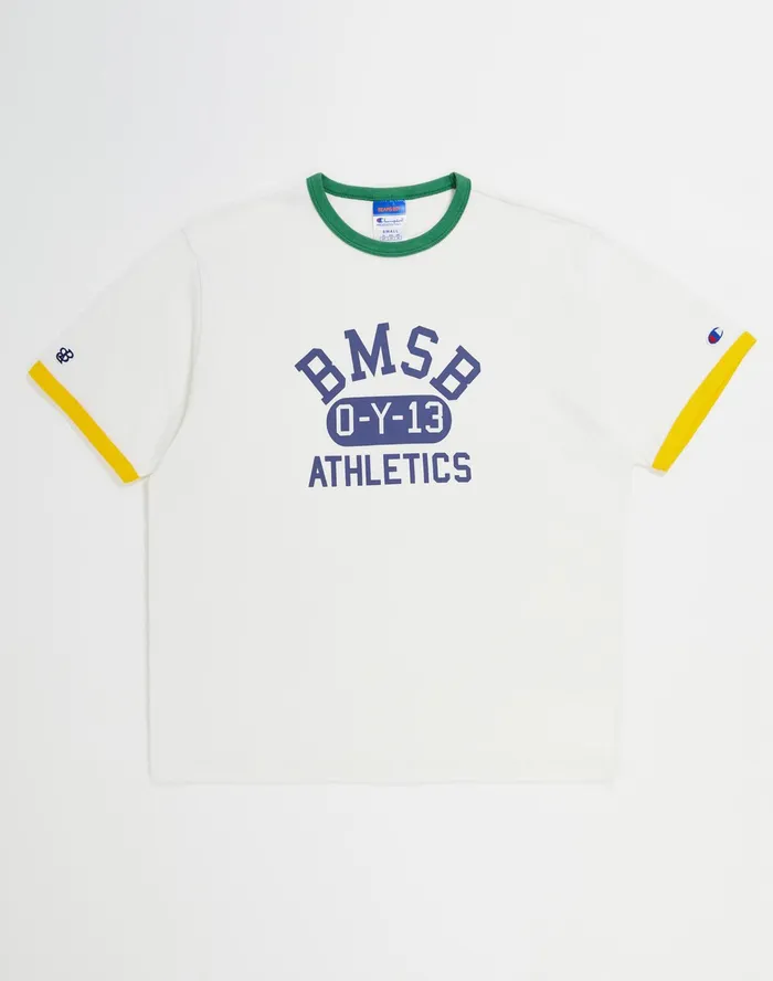Beams Boy Ringer TShirt Bmsb Graphic C Logo Chalk Whitebuttered Popcorn Women Champion TShirts and Tops Beams Boy Ringer TShirt Bmsb Graphic C Logo Chalk Whitebuttered Popcorn Women Champion TShirts and Tops