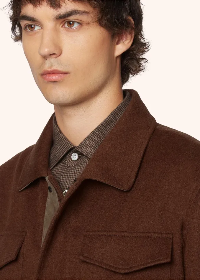 BEAVER CASHMERE UTILITY JACKET Men Kiton Outerwear BEAVER CASHMERE UTILITY JACKET Men Kiton Outerwear