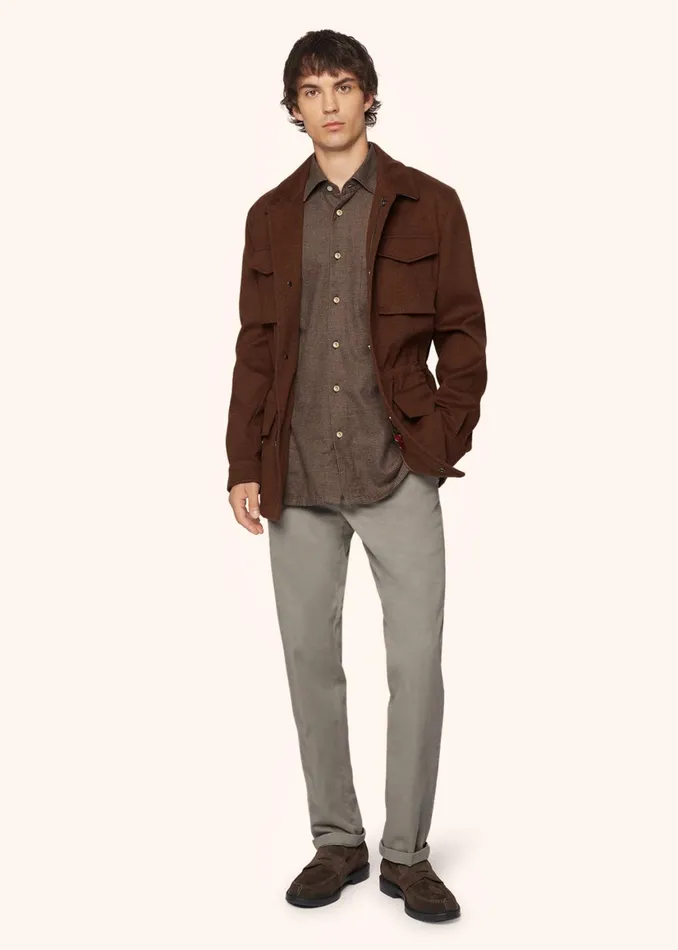 BEAVER CASHMERE UTILITY JACKET Men Kiton Outerwear BEAVER CASHMERE UTILITY JACKET Men Kiton Outerwear