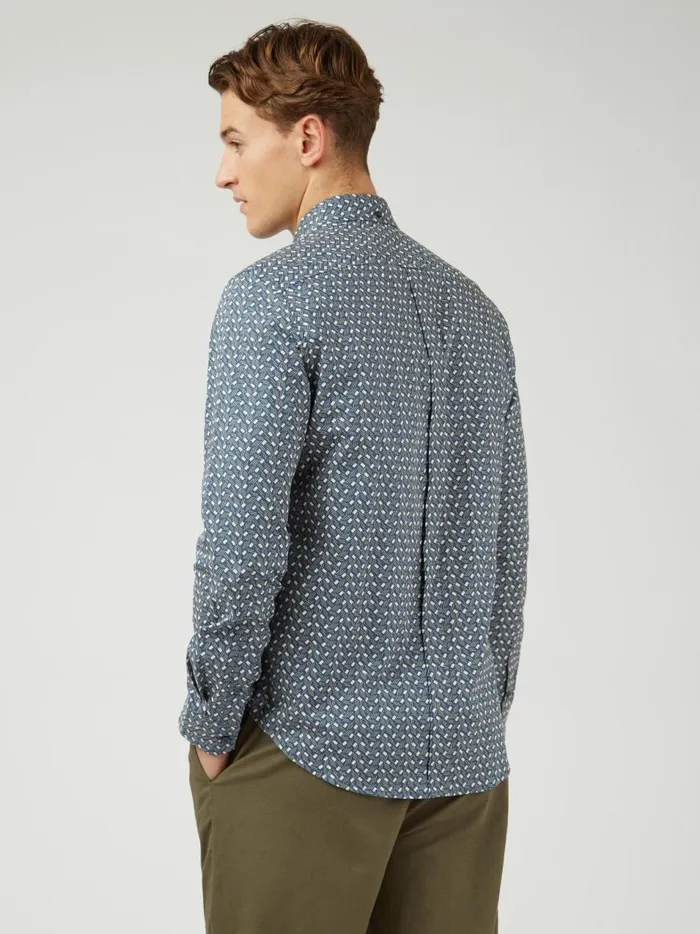 Ben Sherman Archive Print Shirts Men Mod Dash Print LongSleeve Shirt 8211 Blue Ben Sherman Archive Print Shirts Men Mod Dash Print LongSleeve Shirt 8211 Blue