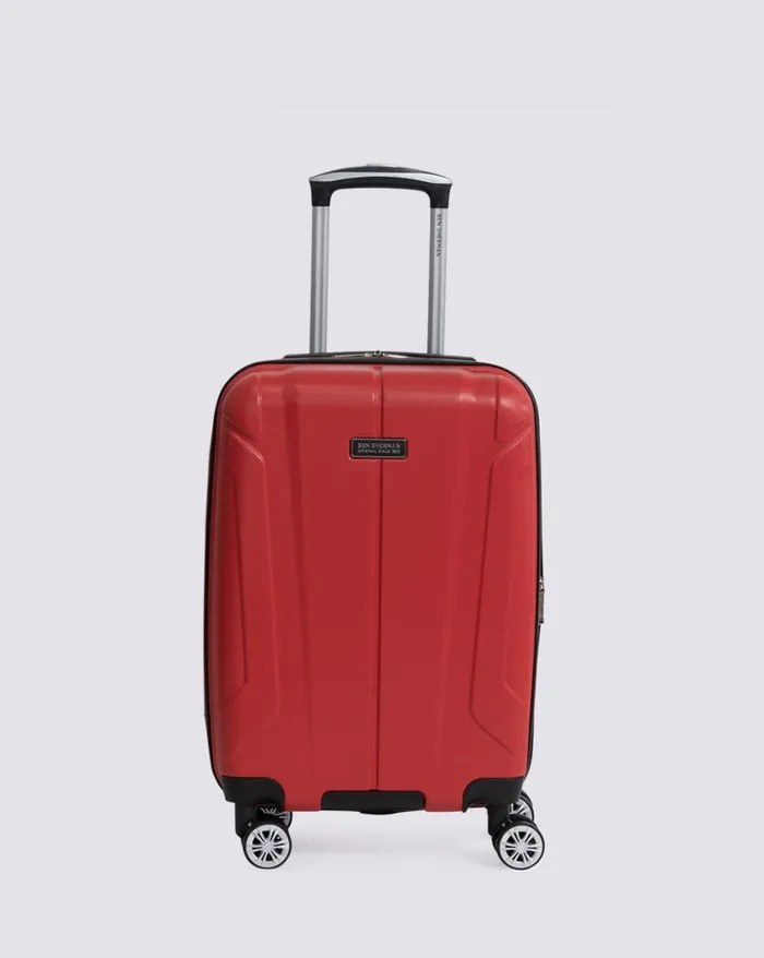 Ben Sherman Bags and Luggage Men Derby Hardside 3 Piece Luggage Set 8211 Lipstick Red