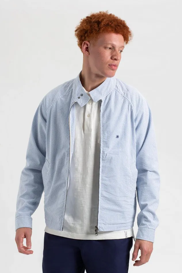 Ben Sherman Harrington Jackets Men Seersucker Ivy League Harrington Jacket