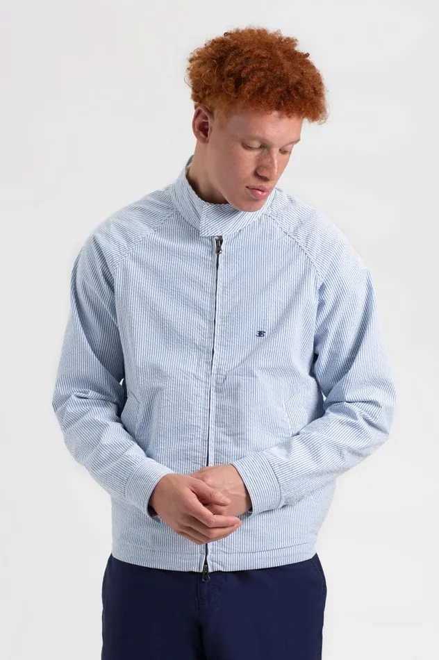 Ben Sherman Harrington Jackets Men Seersucker Ivy League Harrington Jacket Ben Sherman Harrington Jackets Men Seersucker Ivy League Harrington Jacket