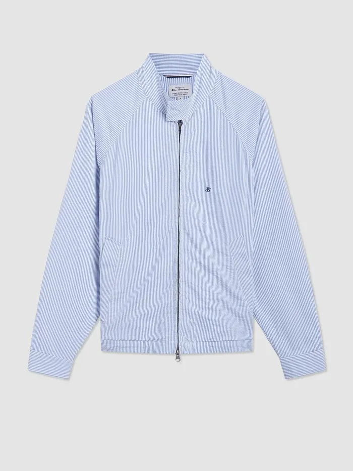 Ben Sherman Harrington Jackets Men Seersucker Ivy League Harrington Jacket Ben Sherman Harrington Jackets Men Seersucker Ivy League Harrington Jacket