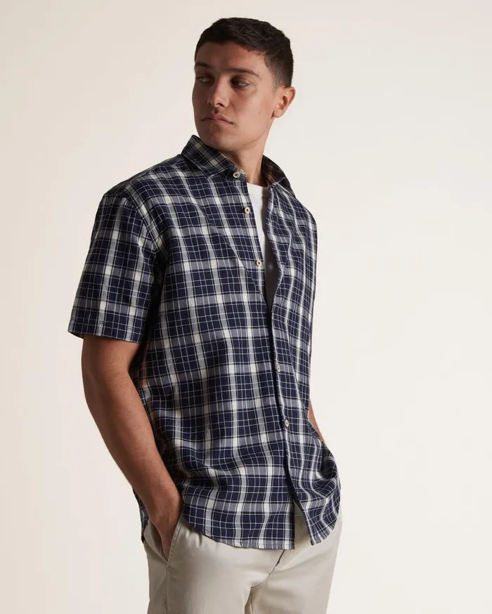 Ben Sherman Heritage Check Shirts Men Textured Check ShortSleeve Shirt
