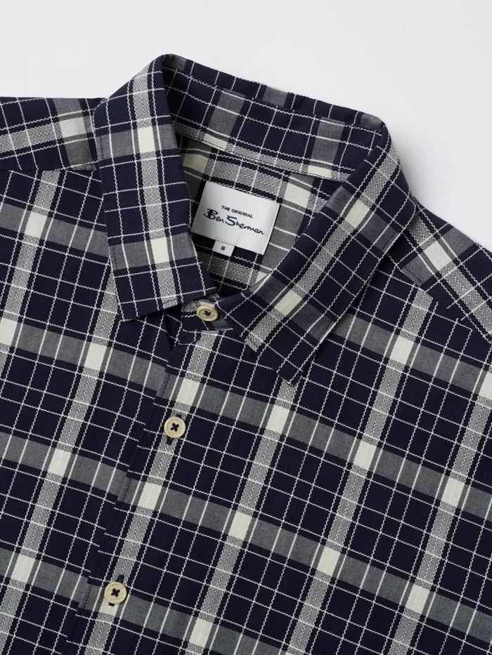 Ben Sherman Heritage Check Shirts Men Textured Check ShortSleeve Shirt