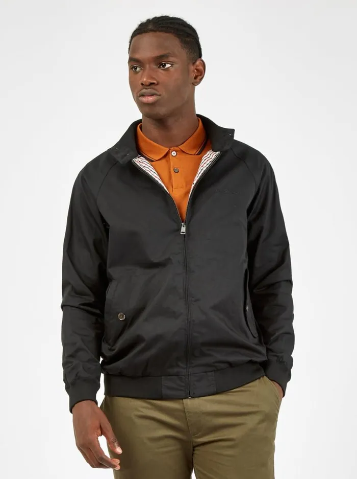 Ben Sherman Jackets and Outerwear Men Signature Harrington Jacket 8211 Black