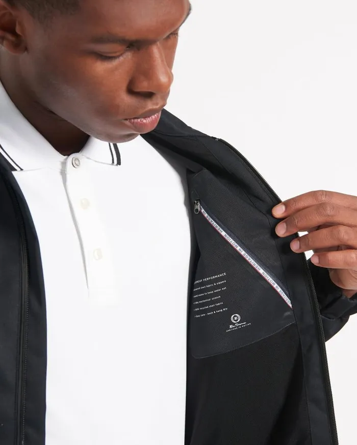Ben Sherman Jackets and Outerwear Men Waterproof Harrington Jacket 8211 Black