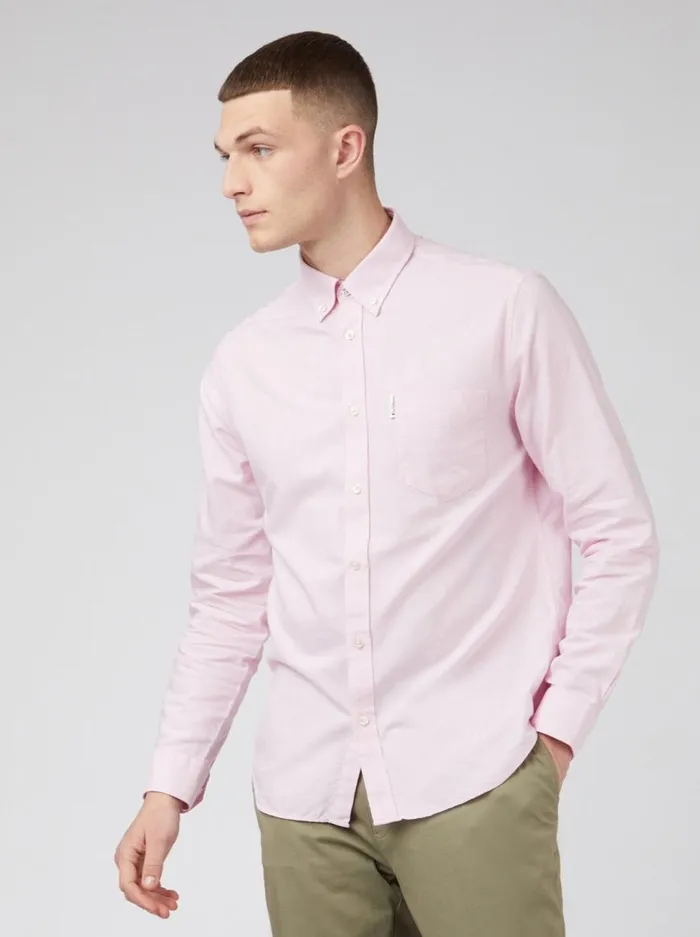 Ben Sherman Long Sleeve Shirts Men Signature Organic Oxford Shirt 8211 Light Pink Ben Sherman Long Sleeve Shirts Men Signature Organic Oxford Shirt 8211 Light Pink
