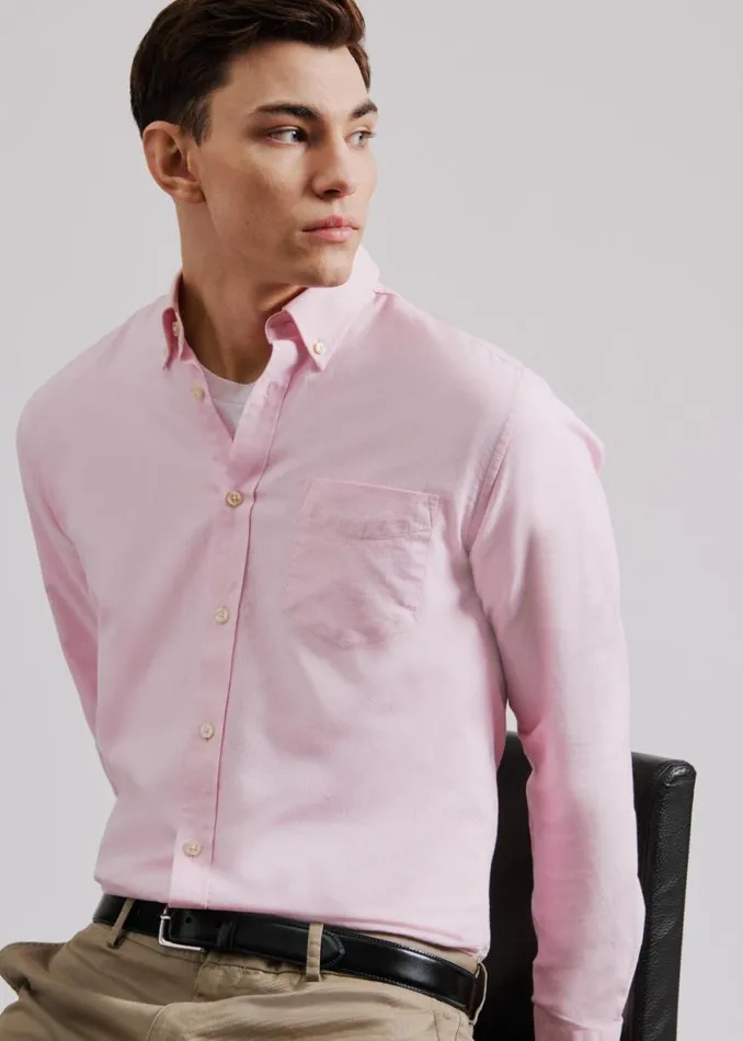 Ben Sherman Long Sleeve Shirts Men Signature Organic Oxford Shirt 8211 Light Pink Ben Sherman Long Sleeve Shirts Men Signature Organic Oxford Shirt 8211 Light Pink