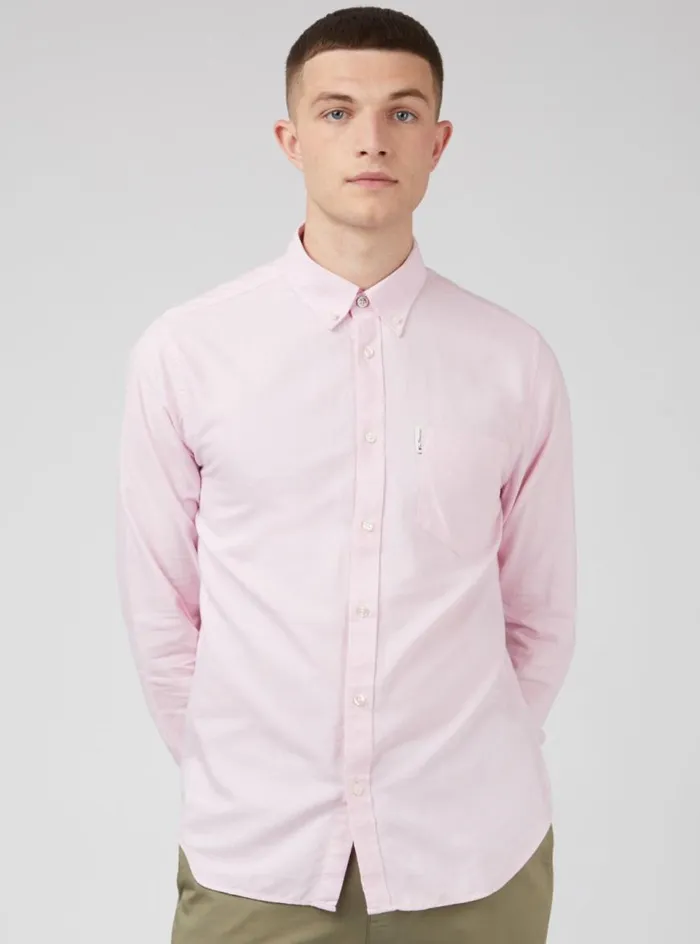 Ben Sherman Long Sleeve Shirts Men Signature Organic Oxford Shirt 8211 Light Pink Ben Sherman Long Sleeve Shirts Men Signature Organic Oxford Shirt 8211 Light Pink