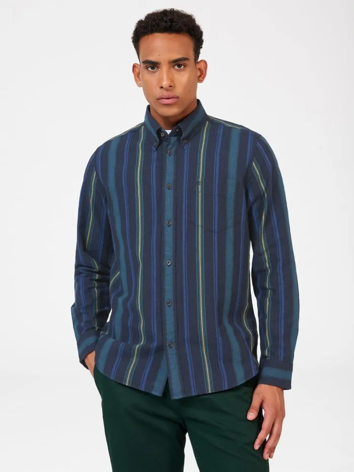 Ben Sherman Long Sleeve Shirts Men Signature Striped Oxford Shirt