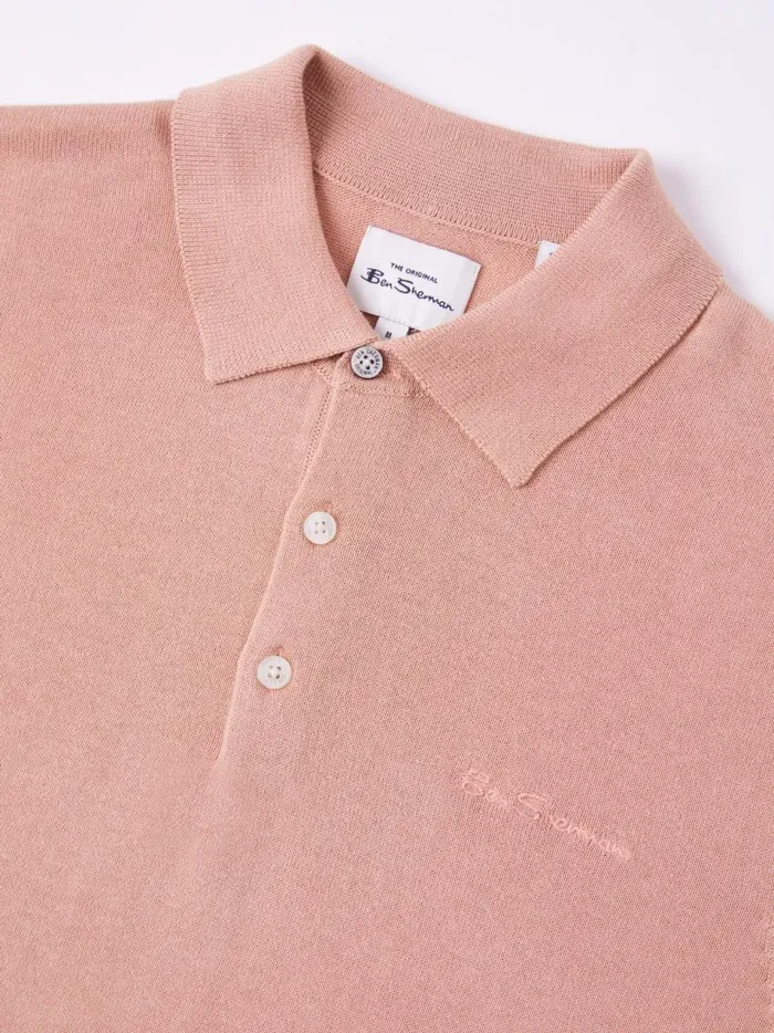Ben Sherman Mod Knit Polos Men Signature Knit Polo Summer Knit Polo Pink Ben Sherman Mod Knit Polos Men Signature Knit Polo Summer Knit Polo Pink