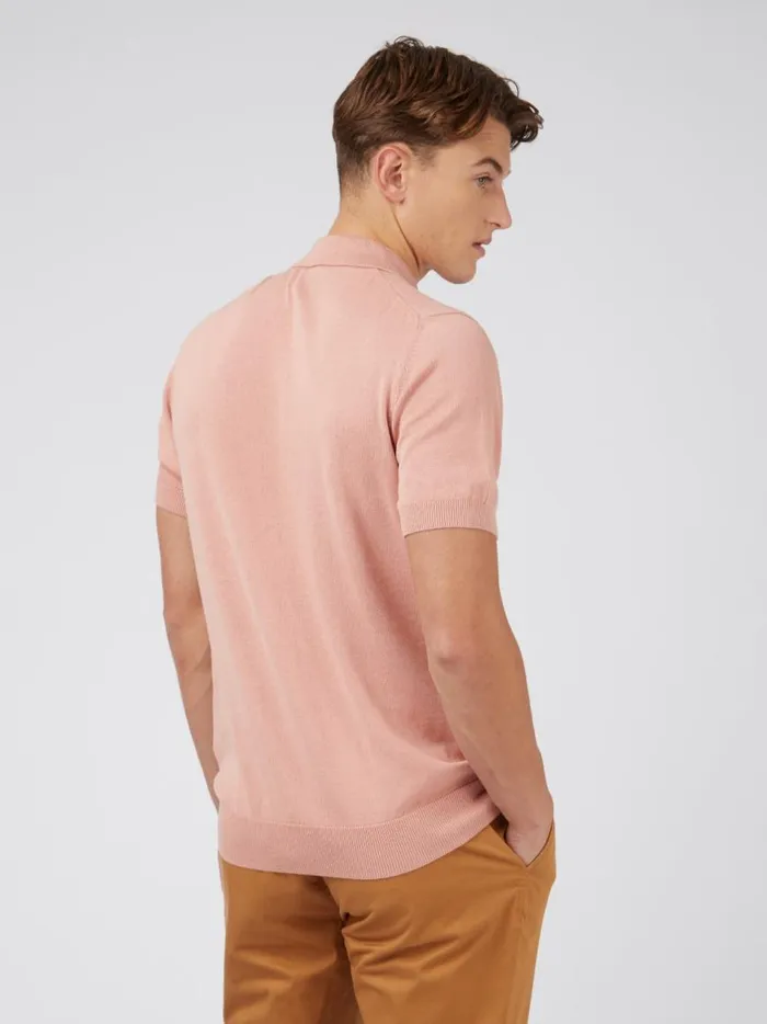 Ben Sherman Mod Knit Polos Men Signature Knit Polo Summer Knit Polo Pink Ben Sherman Mod Knit Polos Men Signature Knit Polo Summer Knit Polo Pink