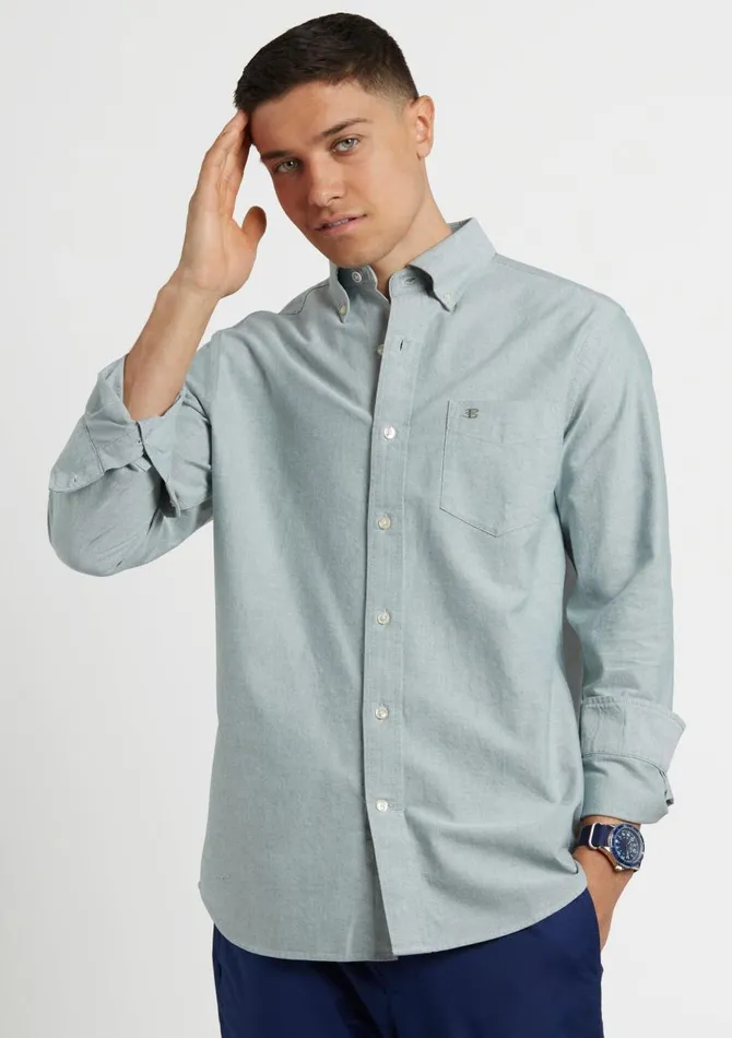 Ben Sherman Oxford Shirts Men Brighton Oxford Organic Shirt 8211 Forest Green
