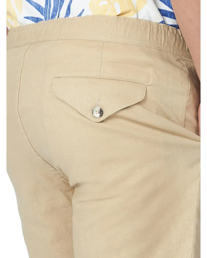 Ben Sherman Shorts Men Drawcord CottonLinen Short 8211 Sand