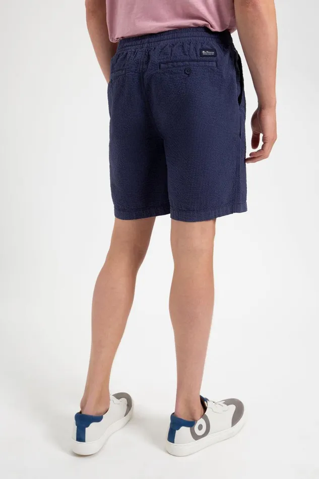 Ben Sherman Shorts Men Seersucker Slim Fit Bengal Stripe Short 8211 Navy