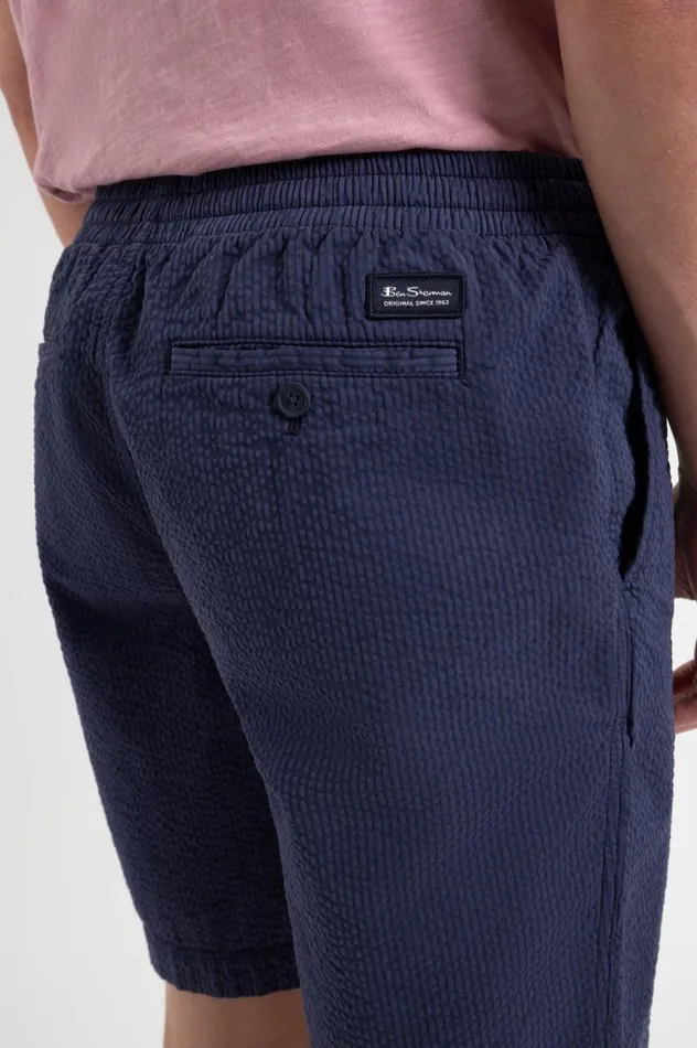 Ben Sherman Shorts Men Seersucker Slim Fit Bengal Stripe Short 8211 Navy