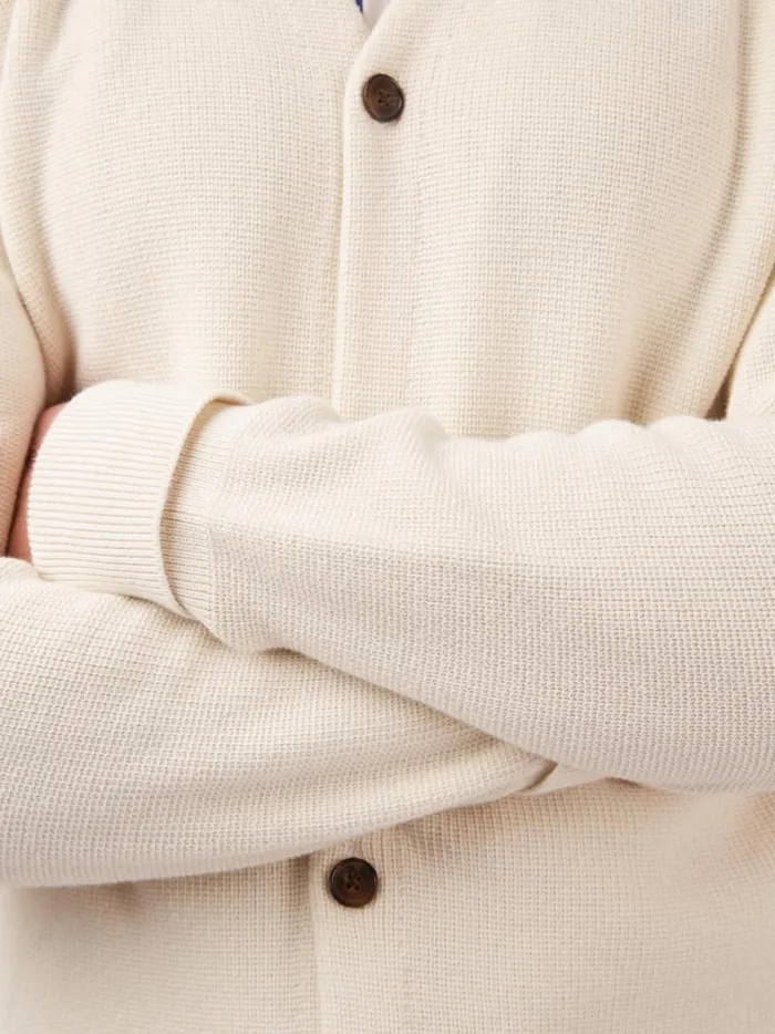 Ben Sherman Sweaters and Knits Men B By Chunky Knit Cardigan 8211 Ivory