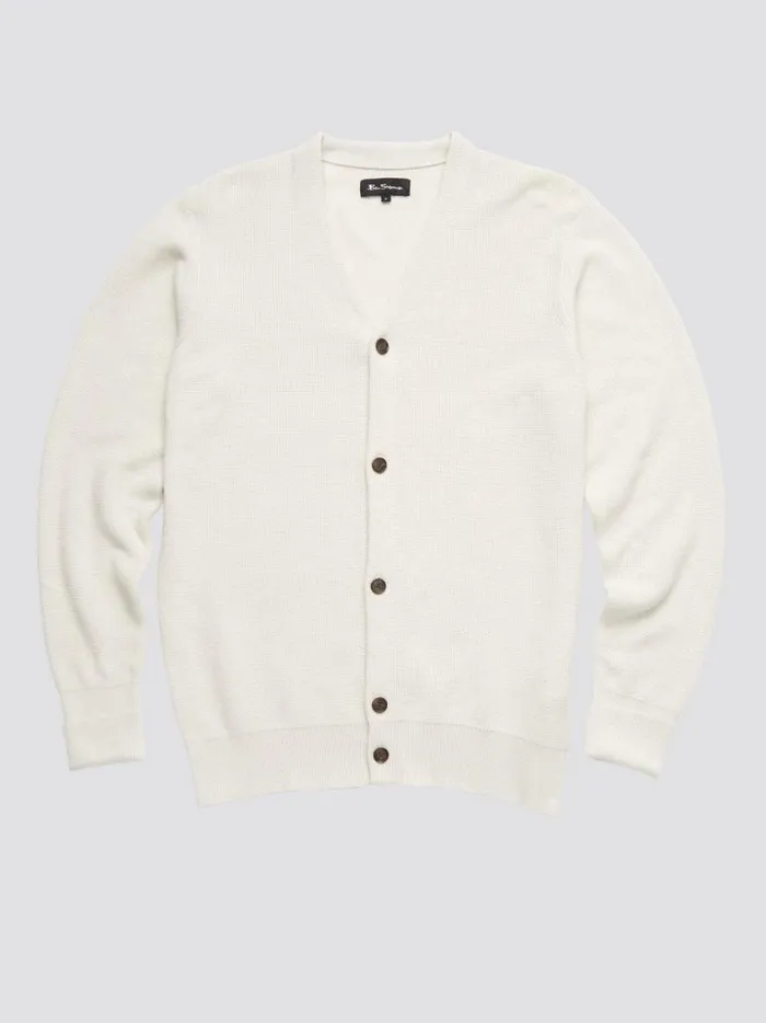 Ben Sherman Sweaters and Knits Men B By Chunky Knit Cardigan 8211 Ivory