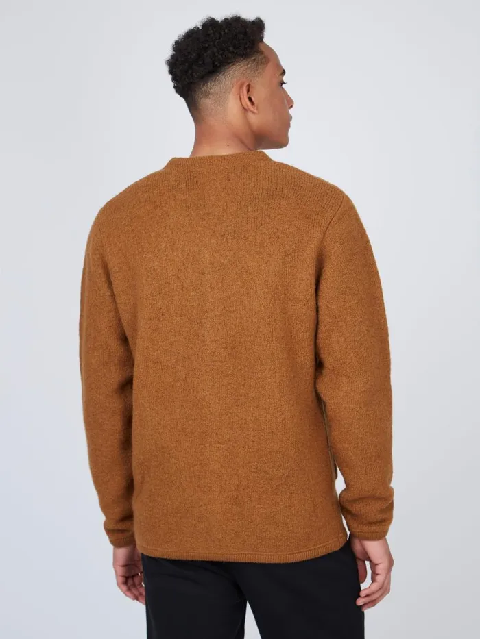 Ben Sherman Sweaters and Knits Men B By Textured Knit Cardigan 8211 Ginger