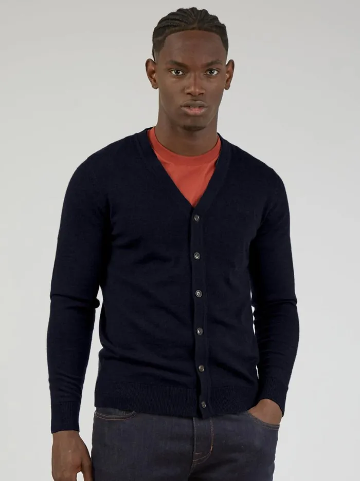 Ben Sherman Sweaters and Knits Men Signature Knit Cardigan Sweater 8211 Navy