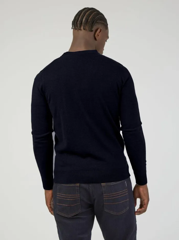 Ben Sherman Sweaters and Knits Men Signature Knit Cardigan Sweater 8211 Navy