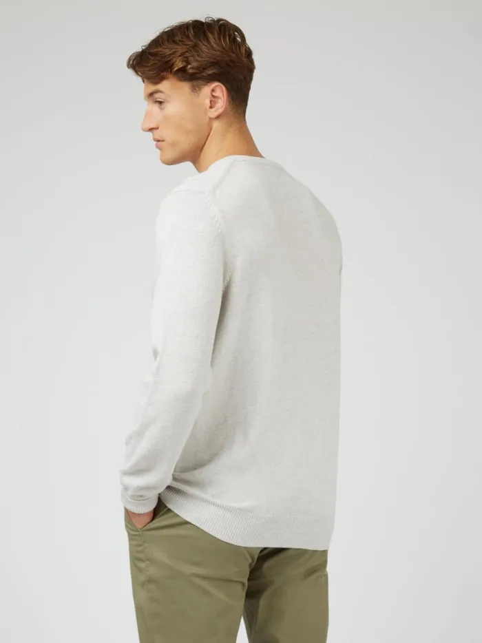 Ben Sherman Sweaters and Knits Men Signature Knit Crewneck 8211 Ivory