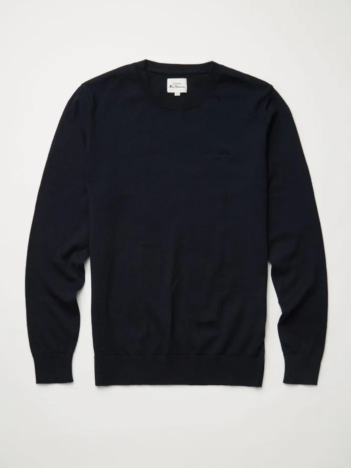 Ben Sherman Sweaters and Knits Men Signature Knit Crewneck Sweater 8211 Navy