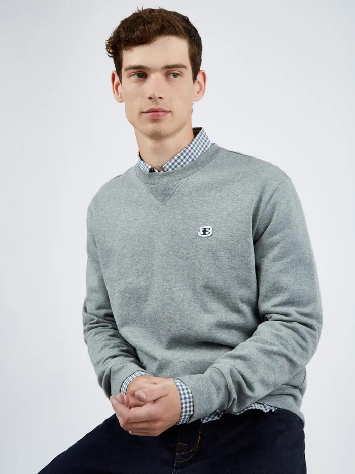 Ben Sherman Sweatshirts and Hoodies Men B By TricotLoopback Sweatshirt 8211 Steel