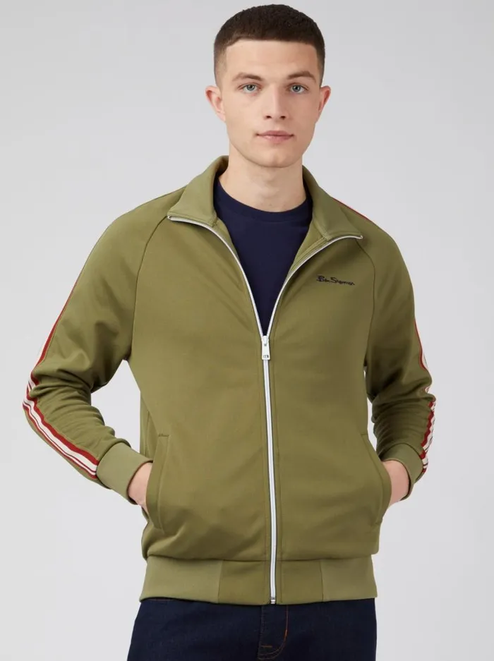 Ben Sherman Sweatshirts and Hoodies Men Signature ZipThrough Track Jacket 8211 Loden