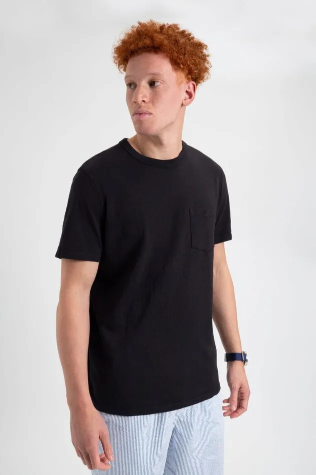 Ben Sherman TShirts and Graphic Tees Men Garment Dye Beatnik ShortSleeve TShirt 8211 Washed Black