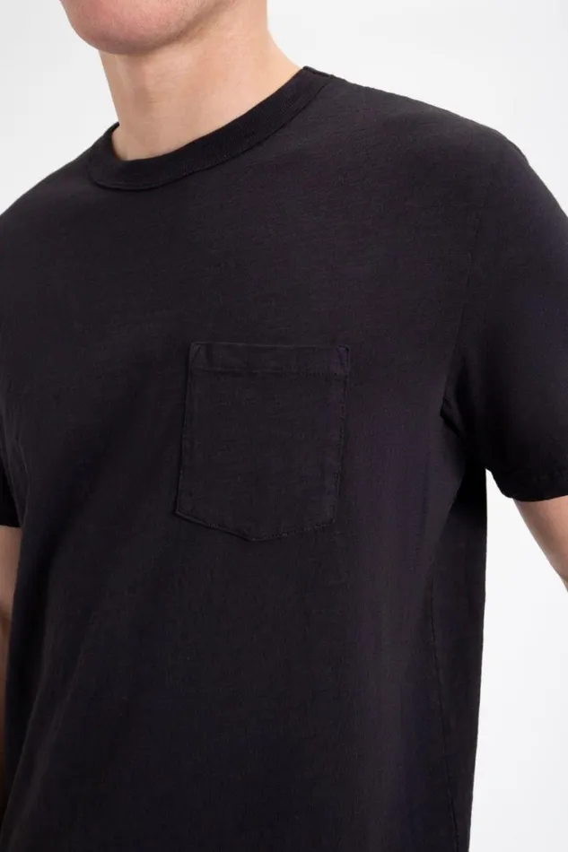 Ben Sherman TShirts and Graphic Tees Men Garment Dye Beatnik ShortSleeve TShirt 8211 Washed Black