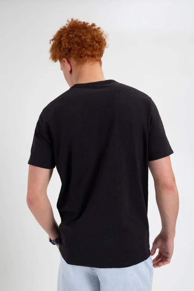 Ben Sherman TShirts and Graphic Tees Men Garment Dye Beatnik ShortSleeve TShirt 8211 Washed Black