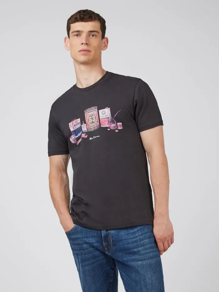 Ben Sherman TShirts and Graphic Tees Men Organic Jersey ChestPrint Graphic Tee Ben Sherman TShirts and Graphic Tees Men Organic Jersey ChestPrint Graphic Tee