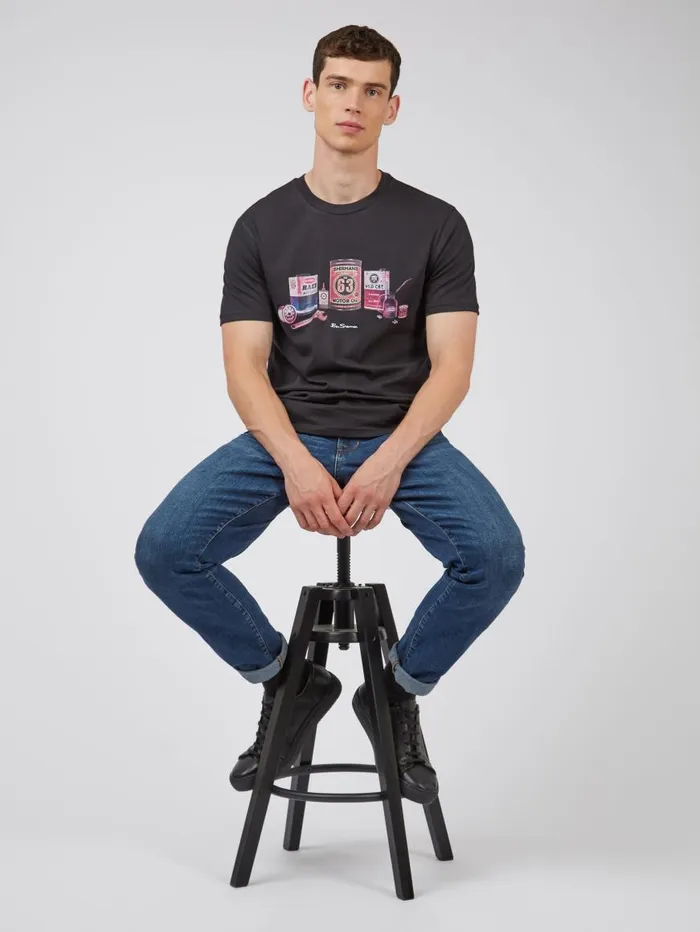 Ben Sherman TShirts and Graphic Tees Men Organic Jersey ChestPrint Graphic Tee Ben Sherman TShirts and Graphic Tees Men Organic Jersey ChestPrint Graphic Tee
