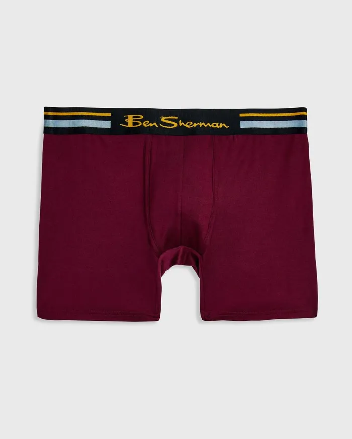 Ben Sherman Underwear Men 4Pack Microfiber Boxers 8211 PaisleyBurgundyNavyBlack