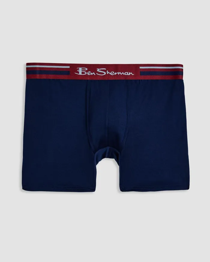 Ben Sherman Underwear Men 4Pack Microfiber Boxers 8211 PaisleyBurgundyNavyBlack