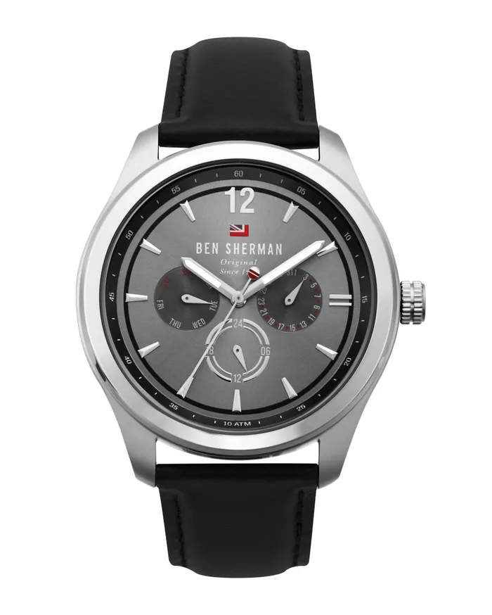 Ben Sherman Watches Men Sugarman Multifunction Watch 8211 BlackGreySilver