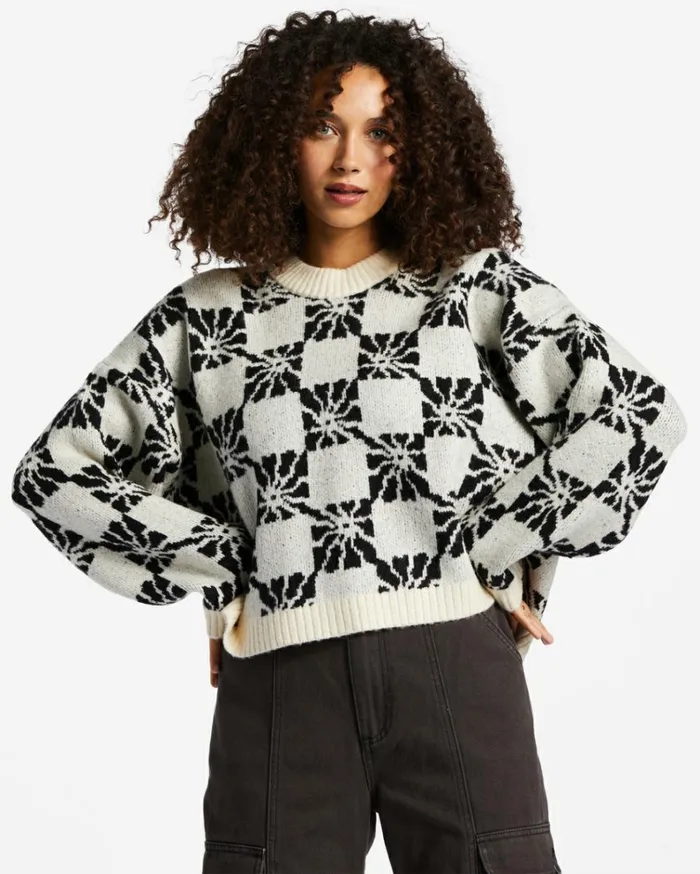 Beyond Basic VNeck Sweater Black Sands Women Billabong Sweaters