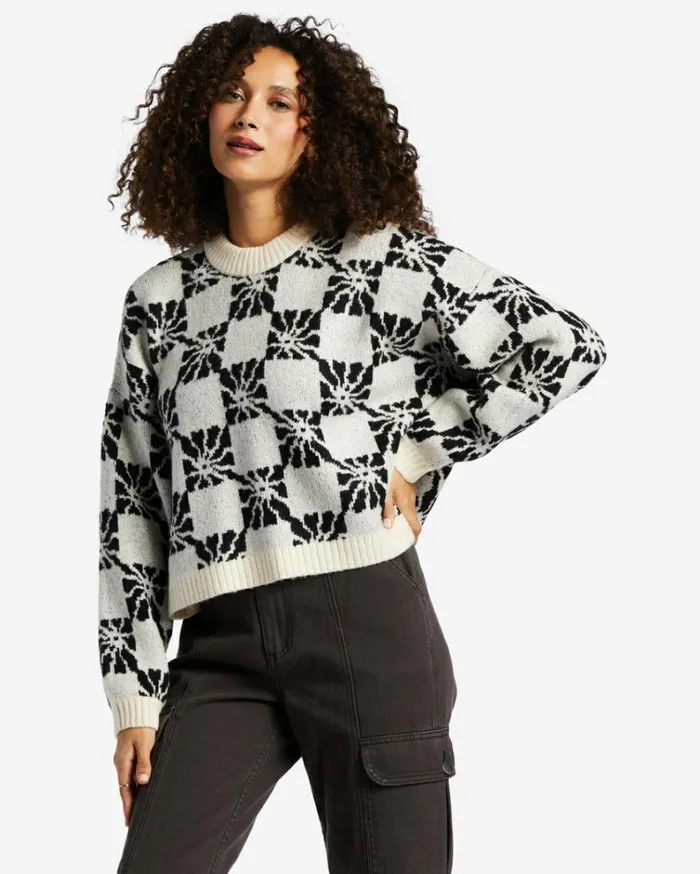 Beyond Basic VNeck Sweater Black Sands Women Billabong Sweaters