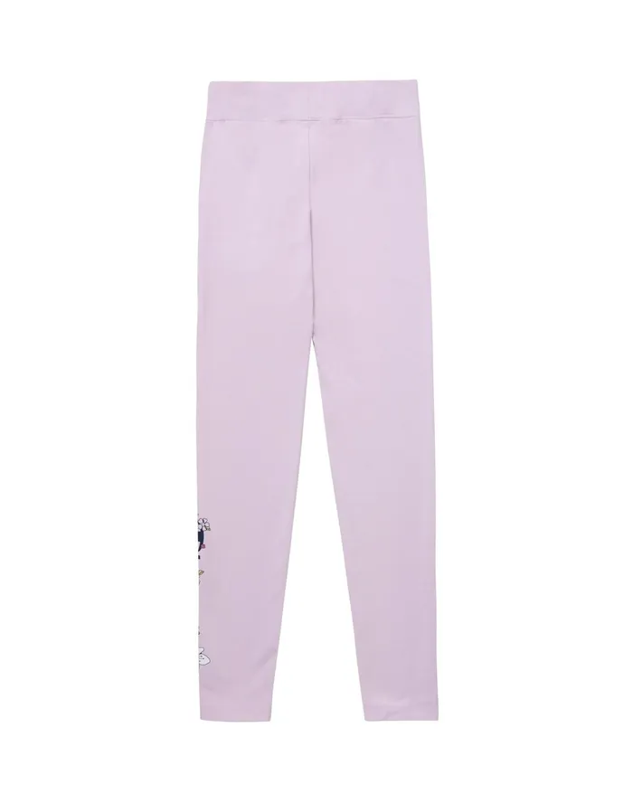 Big Girls Authentic Leggings Floral Script Logo Lavender 25 Lavender Bouquet Kids Champion Pants and Leggings