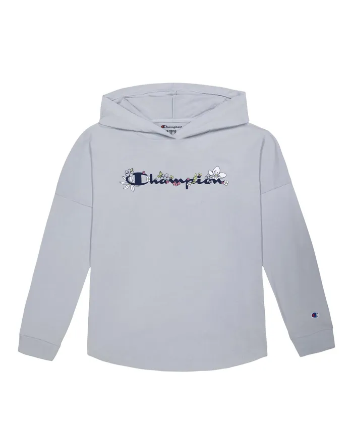 Big Girls LongSleeve Hooded TShirt Bouquet Silver Spotlight Kids Champion Tanks and TShirts Big Girls LongSleeve Hooded TShirt Bouquet Silver Spotlight Kids Champion Tanks and TShirts