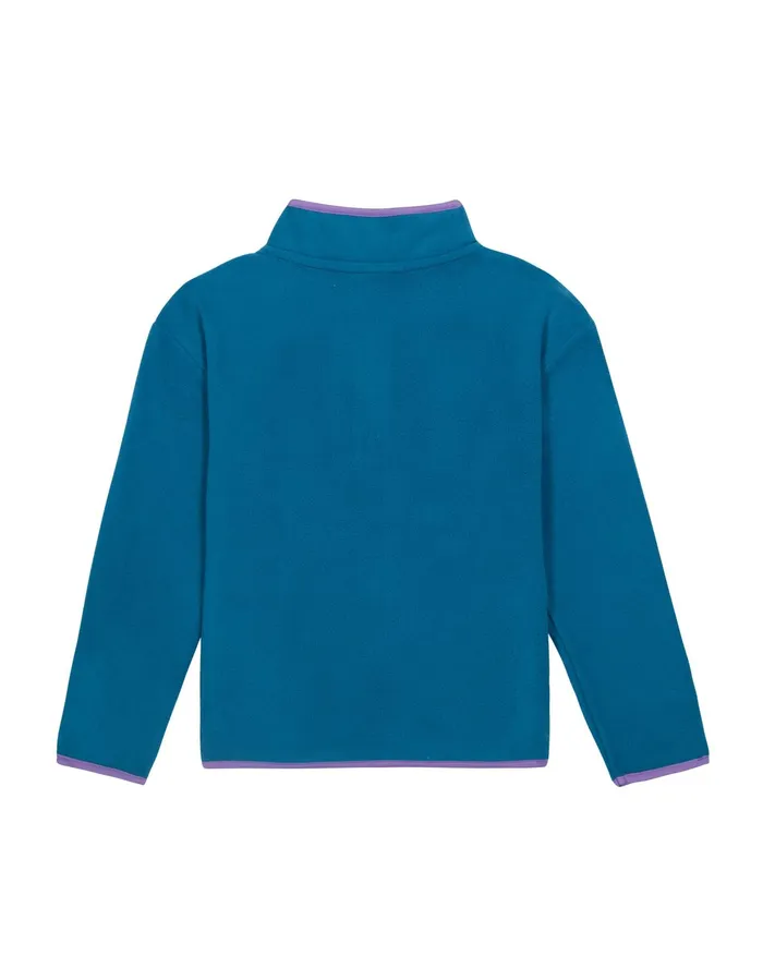 Big Girls Micro Fleece QuarterZip Jacket Script Logo Jade Ocean Kids Champion Hoodies and Sweatshirts