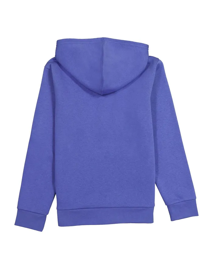 Big Kids039 Powerblend FullZip Hoodie Classic Script Logo Stone Crush Blue Kids Champion Hoodies and Sweatshirts